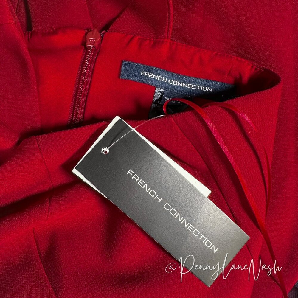 NWT French Connection Sleeveless A-Line Mini Dress Red Size 4 - Picture 8 of 11